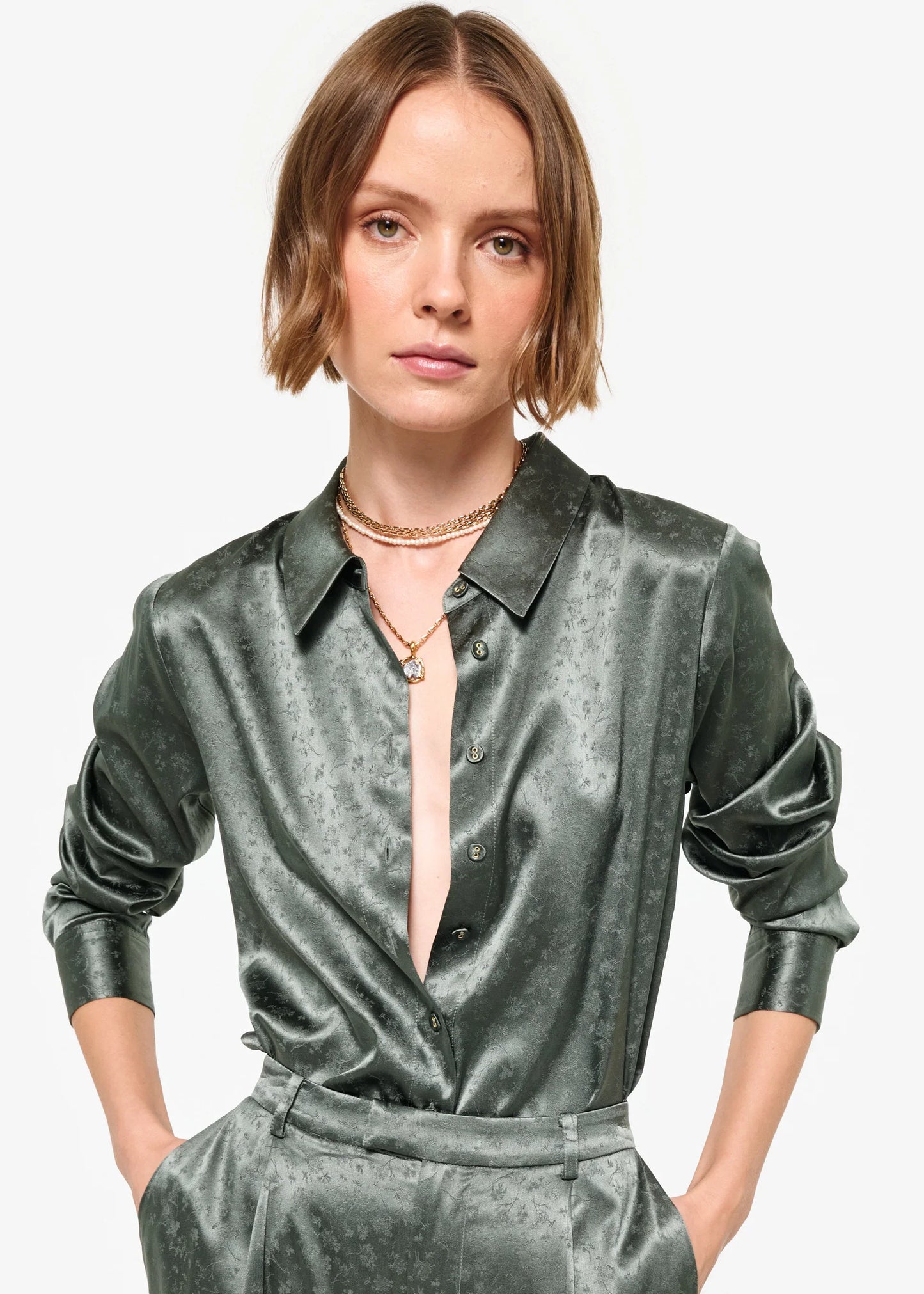 Veronique Jacquard Blouse