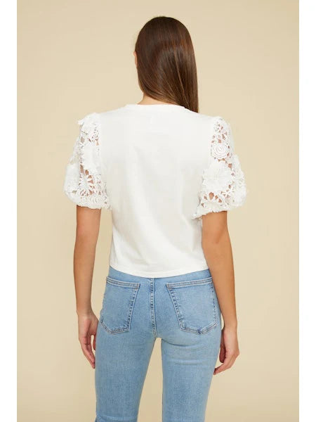 Avi Lace Sleeve Top