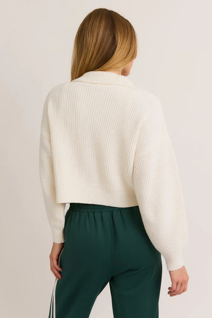 Collared Zip Up Cardigan