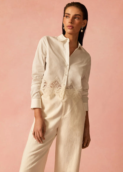 Cielo Cropped Poplin Blouse