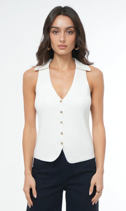 Tatiana Collared Vest