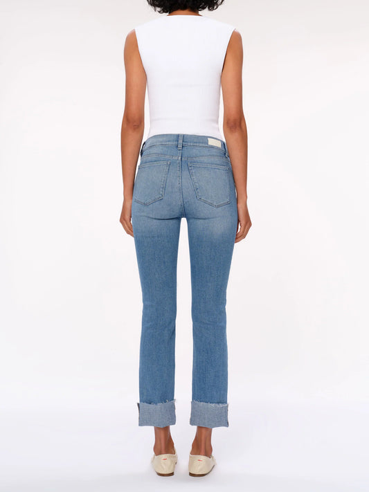 Mara Mid Rise Cuffed Ankle Straight