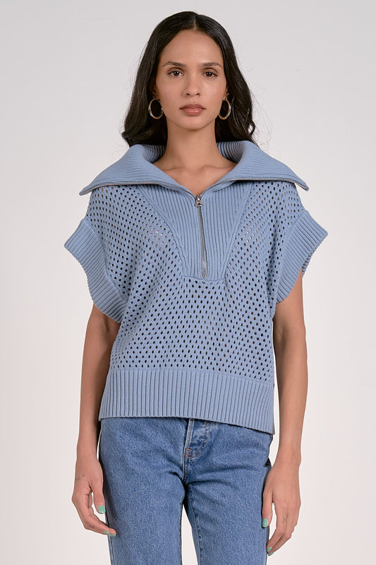 Quarter Zip Sweater Knit