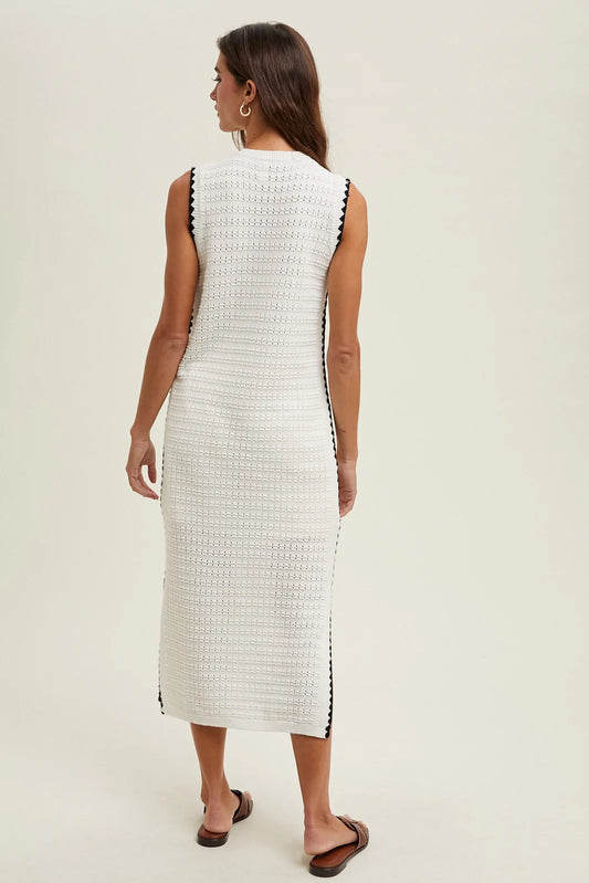 Textured Knit Midi Dress