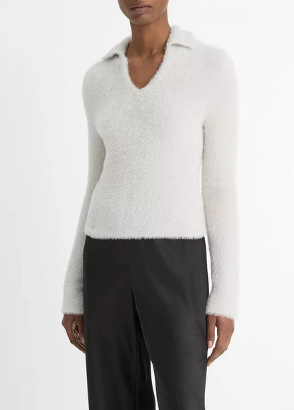 Eyelash Polo Sweater