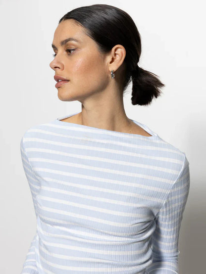 Striped Boatneck Top